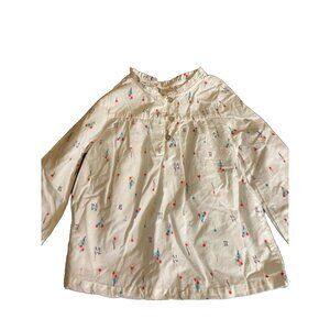 Carter’s Vintage GIRLS SIZE 2T WHITE TOP SHIRT BLOUSE PUPPIES BALLOONS Toddler